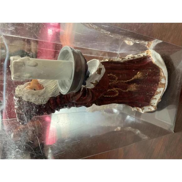 Nantucket Santa clause holding candle figure - Picture 3 of 6